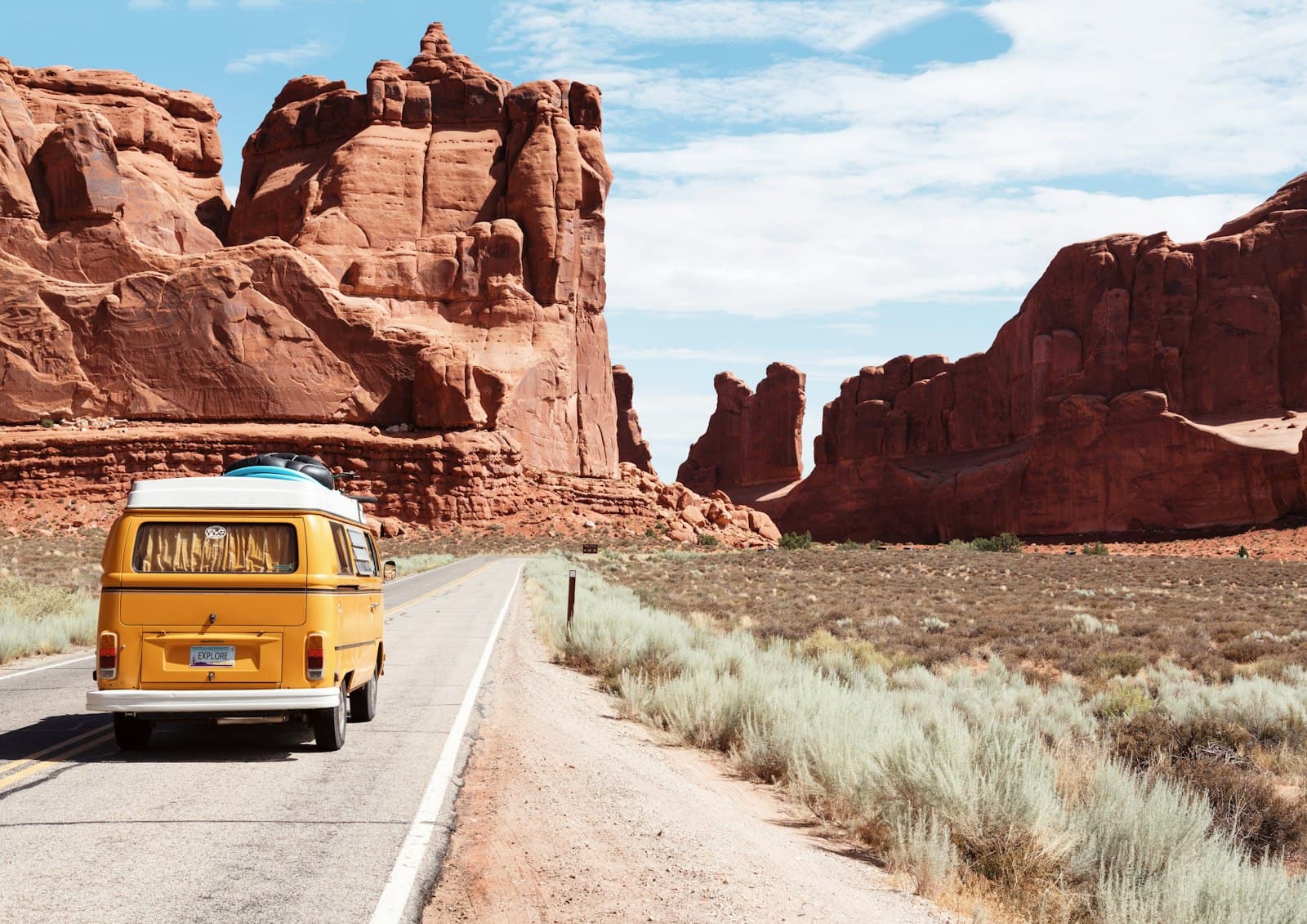 Road trip landscape across the Americas